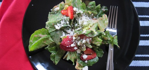 Strawberry salad with strawberry vinaigrette