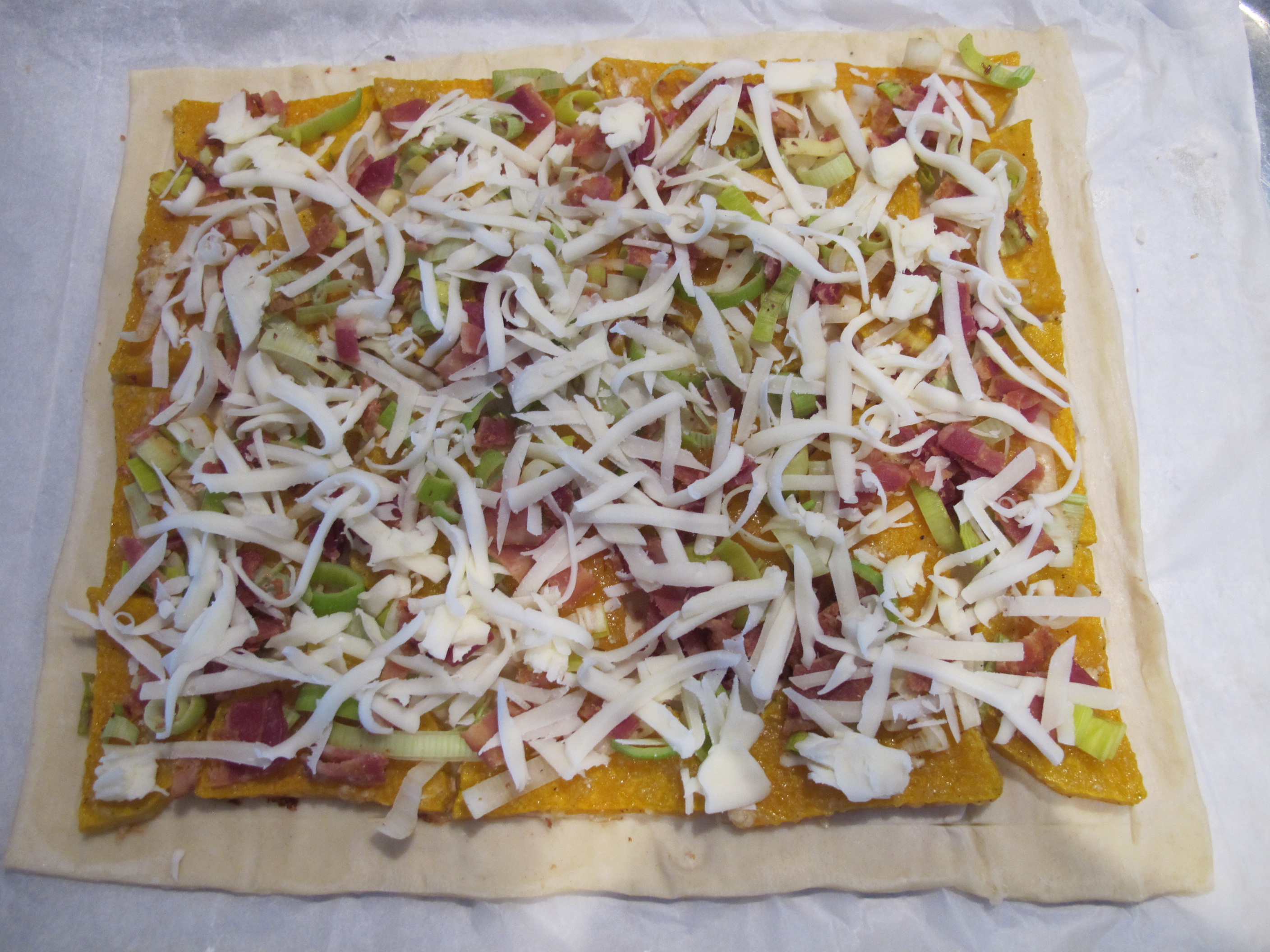 Roasted Squash Tart with Bacon & Cheese